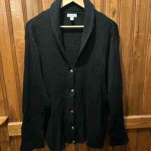 Charter Club Black Knit Cardigan